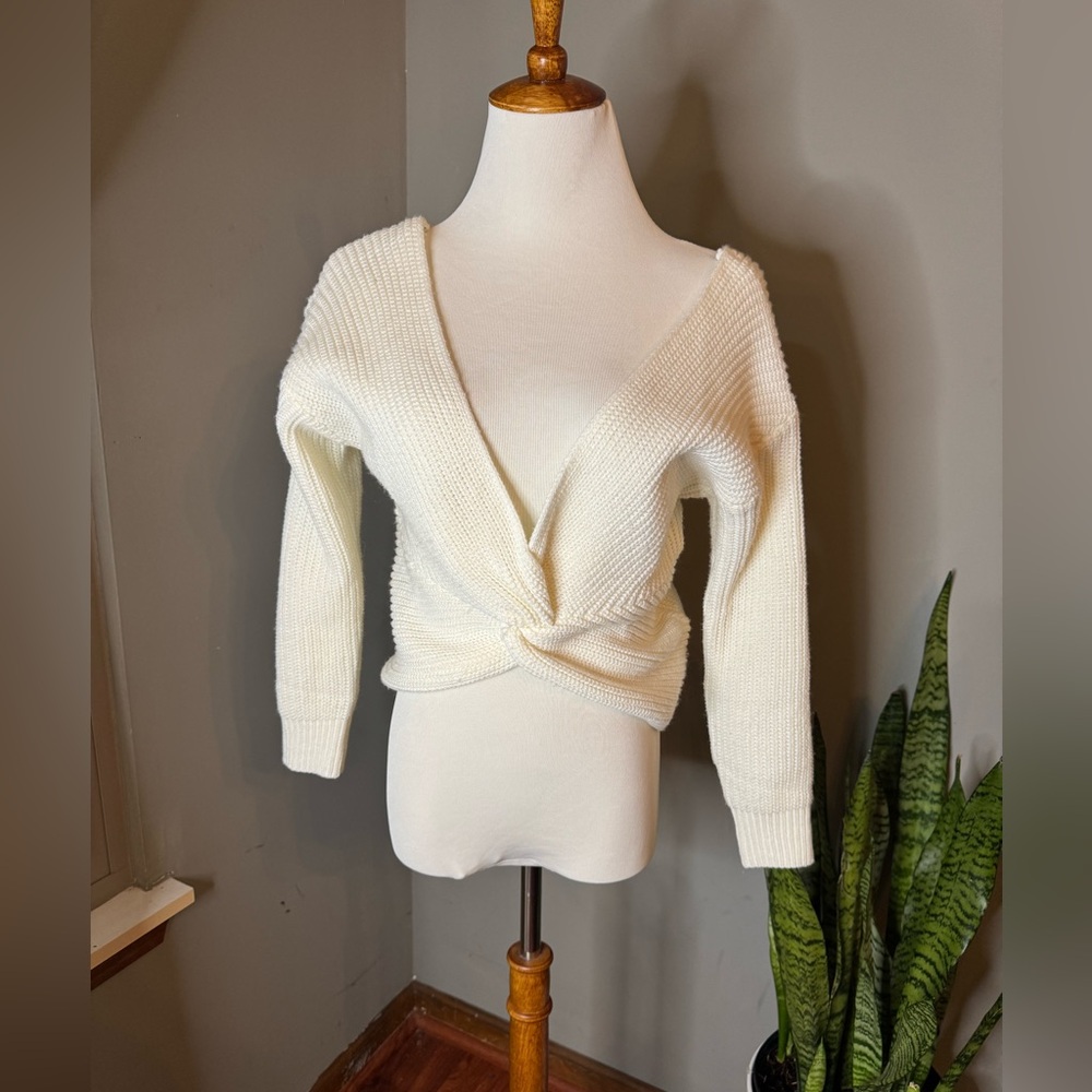 Zaful Off-White Knit Top